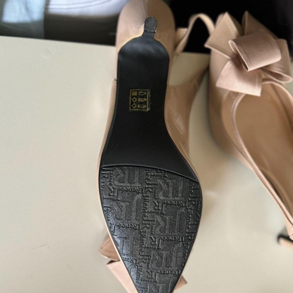 J.Renee Tan Slingback Heels with Bow Detail - Picture 6 of 7